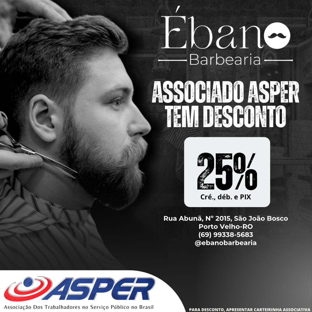 Desconto barbearia - Ébano barbearia - Asper